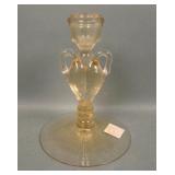 Heisey Sahara Double Swan Candlestick