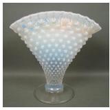 Fenton French Opal Hobnail Fan Vase