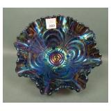 Imperial Purple Scroll Embossed 7 3/4" Ruffled