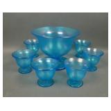 Fenton Celeste Blue # 923 7 Piece Nut Set