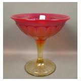 Imperial Red #44/50 18 Rayed Stemmed Compote