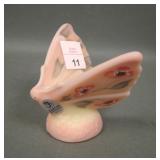 Fenton Burmese Butterfly Decorated Figurine