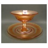 Fenton Grecian Gold 2 Pc Shebet & Underplate