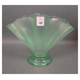 Fenton Florentine Green # 847 Melon Rib Fan Vase