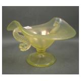 Fenton Topaz #1533A Dbl Dolphin 2 Sided Compote