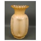 Fenton Honey Overlay Pinched Bubble Optic Vase