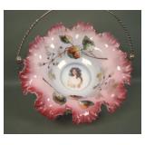 Austian Portrait Brides Bowl in Ormate SP Frame