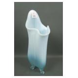 Fenton Aqua Opal Stretch Drapery Ftd JIP Vase