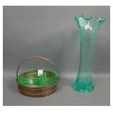 Two Depression Era Uranium Glass Items