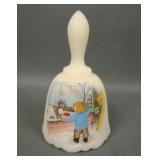 Fenton Decorated 'Puppies for Sale' Custard Bell