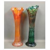 Two Fenton Carnival Glass Vases