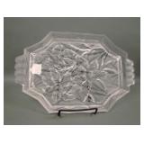 Fenton Crystal Frosted San Toy Intaglio Tray