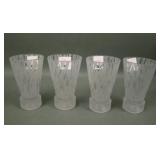 4 Fenton Crystal Frosted San Toy 5 Ounce Glasses