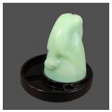 Art Deco McKee Jade & Ebony Bottoms Up Shot Glass