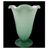 Morgantown # 371/2 Barrett Meadow Green Case Vase