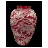 Consolidated Reverse Ruby Stain Dogwood Vase