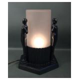 Marked Frankart Art Deco Triple Nudes Table Lamp