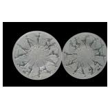 Two Consolidated Dancing Nymphs 10" Plates
