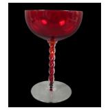Morgantown Spanish Red Filament Champagne Glass
