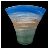 Consolidated Glass Catalonian Rainbow Fan Vase