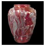 Consoildated Glass Revres Ruby/ Crystal "Pan" Vase