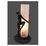 Marked Frankart Stylized Nude Table Lamp