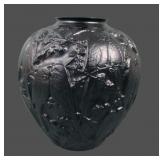 Cnsolidated Black Satin Lovebirds Vase