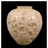 Consolidated Custard Stain Love Birds Vase