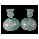 Two  Consolidated Tropical Fish  Candle Holders