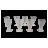 Eight Consolidated Dancing Nymphs Cocktail Glasses