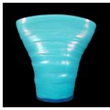 Consolidated Catalonian Blue Iridised Fan Vase