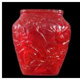 Consolidated Red Chickadee Pillow Vase