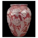 Consolidated Reverse Ruby Stain "Le Fleur" Vase