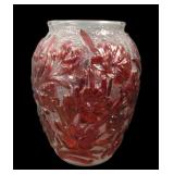 Consolidated Crystal Ruby Stain  "Le Fleur" Vase