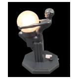 Marked Frankart Art Deco Nude Table Lamp