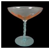 Morgantown Two Tone Twisted Stem Compote