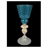 Signed Albertini Murano Venetian Wine Glass