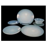 Assortment of Six Fry Glass Items