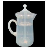 Scarce Fry Foval Art Glass Coffee Pot /Perculator