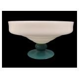 Fry Foval Opal/ Jade Green Deco Fruit Bowl