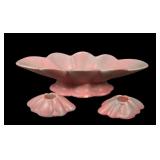 Muncie Art Pottery Three Pc Console Set