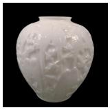 Conslidated Glossy  Milk Glass Lovebirds Vase