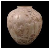 Consolidated Glass Sepia Case Lovebirds Vase