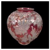 Consolidated Large Rev. Ruby Stain Pinecone Vase