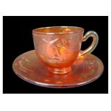 Fenton Marigold Kittens Cup & Saucer