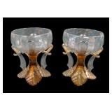 Two Shriners Louisville KY 1909 Champagne Glasses