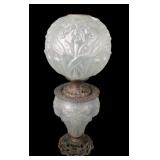 Consolidated Crystal Frosted Regal Iris GWTW Lamp