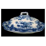 T&H.Boote Flow Blue Asiatic Pheasant Covered Dish