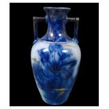 19th Century Victorian Flow Blue Baluster Vase