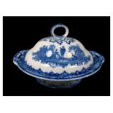 Doulton Burslem Watteau Flow Blue Covered Server